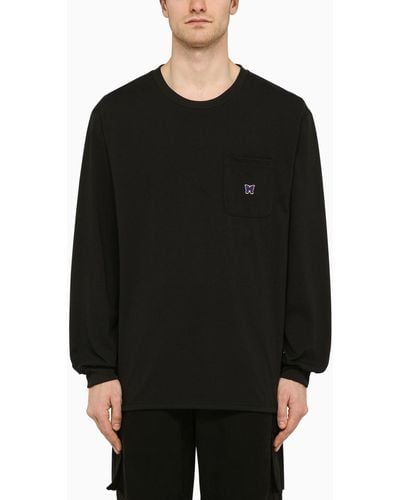 Needles Crew-Neck Sweatshirt With Embroidery - Black