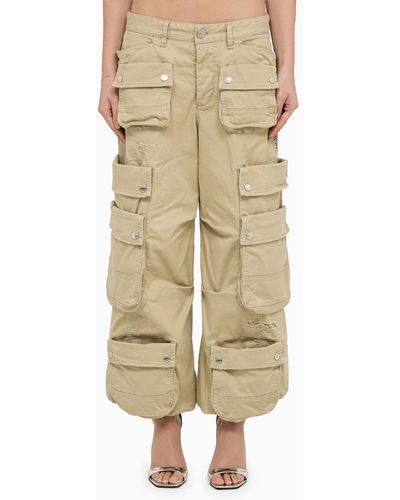 DSquared² Multi-Pocket Cargo Trousers - Natural