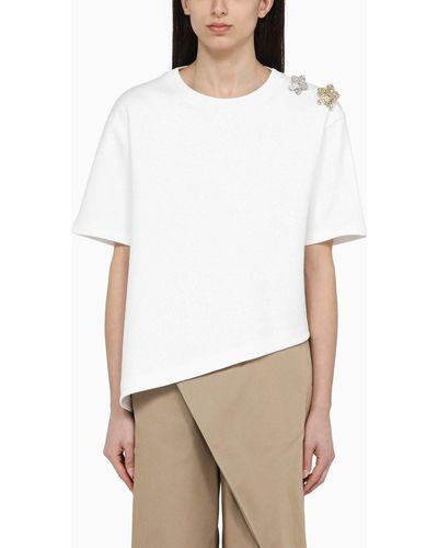 Loewe Asymmetrical T-shirt With Pins - White