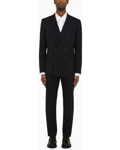 Dolce & Gabbana Dolce&Gabbana Dark Wool Double Breasted Suit - Black