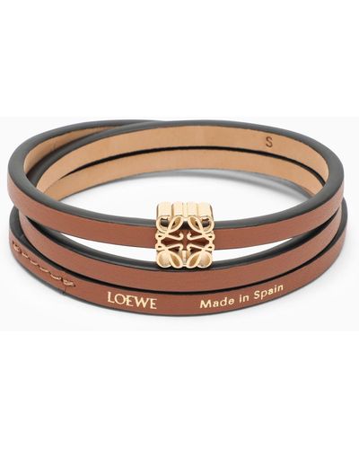 Loewe Brown Calfskin Twist Bracelet