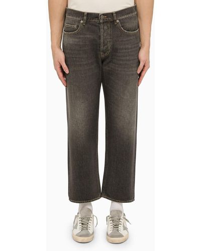 Golden Goose Washed Cropped Jeans - Grey