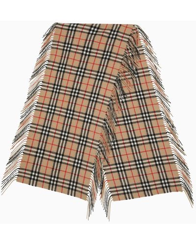Burberry Cashmere Check Scarf - Brown
