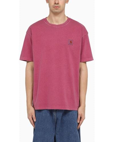 Carhartt Magenta S/s Nelson T-shirt - Red
