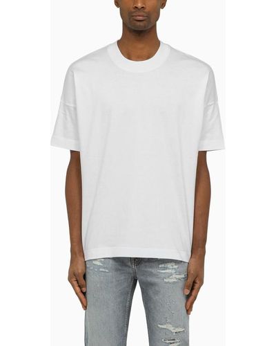 Department 5 T-shirt girocollo bianca con logo - Grigio
