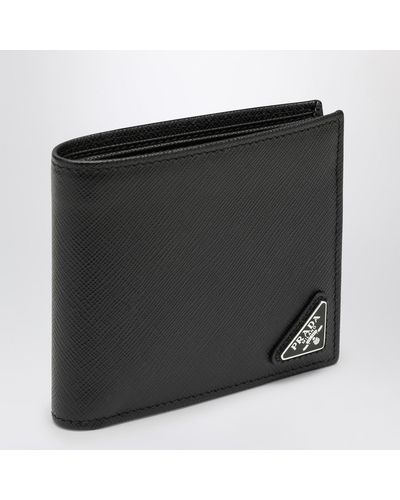Prada Saffiano Horizontal Wallet - Black
