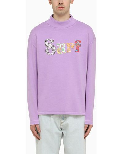 ERL Lilac Cotton Sweatshirt With Logo - Purple