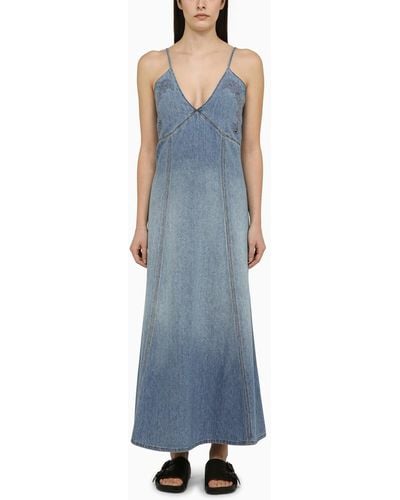 Chloé Long Denim And Dress - Blue