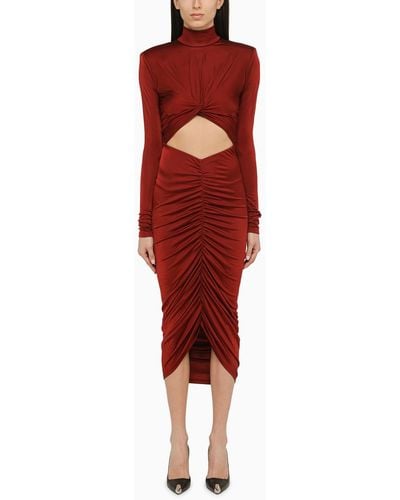 ANDAMANE Kim Midi Dress - Red