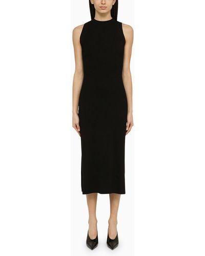 IVY & OAK Viscose Ribbed Midi Dress - Black