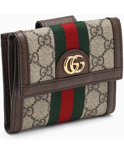 Gucci Ophidia Wallet In gg Supreme - Brown