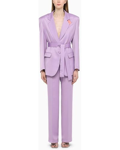 Hebe Studio Lilac Suit With Belt - Purple