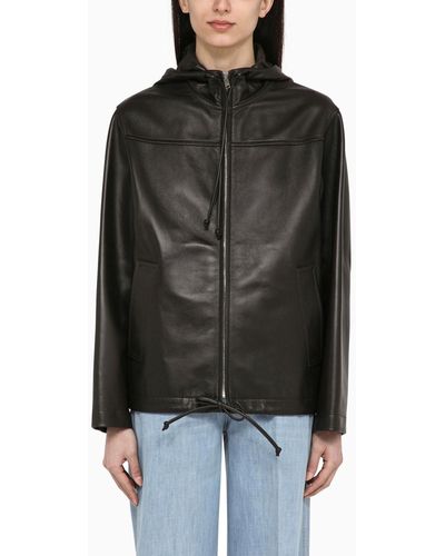 Bottega Veneta Leather Zipped Jacket - Black
