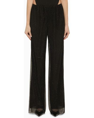 Philosophy Tulle Trousers With Rhinestones - Black