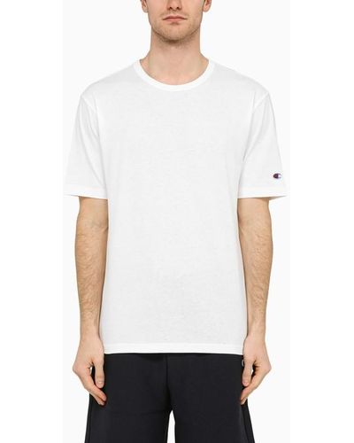 Champion T-shirt girocollo bianca in cotone - Bianco
