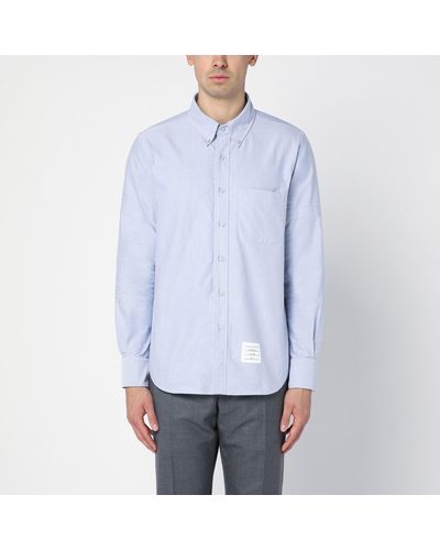 Thom Browne Light Cotton Button-down Shirt - Blue