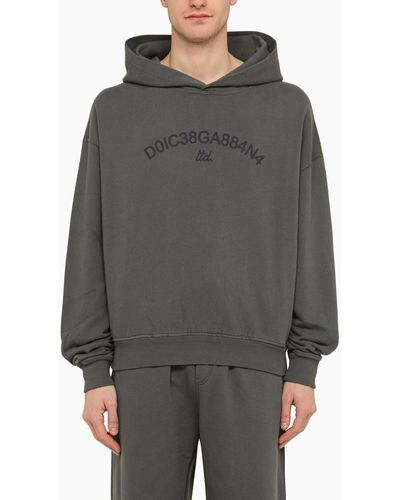 Dolce & Gabbana Dolce&Gabbana Sweatshirt Hoodie With Logo - Grey