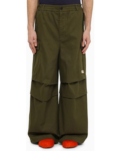Marni Dark Blend Wide Cargo Pants - Green