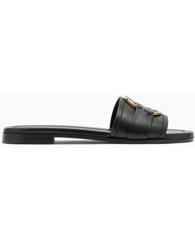 Moncler Slide Bell Leather - Black