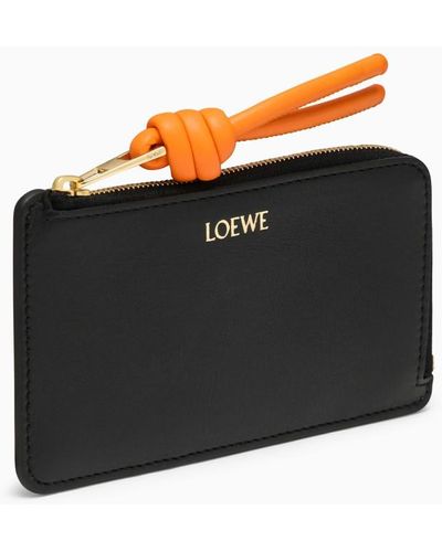 Loewe Portacarte knot /arancione - Nero