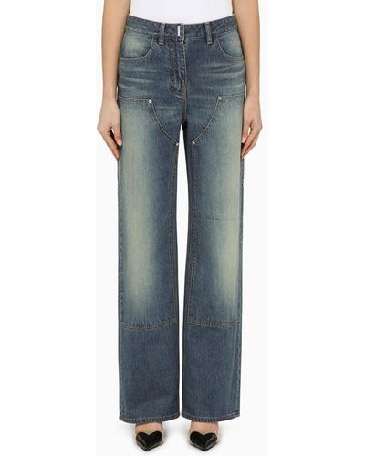Givenchy Jeans ampio deep con applicazioni - Blu
