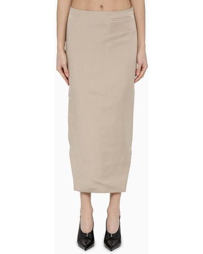 Givenchy Silk Double-length Skirt - Natural