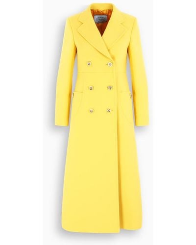 Prada Yellow Double-breasted Coat