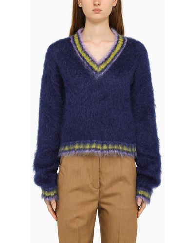 Marni Royal Blue Mohair Jumper