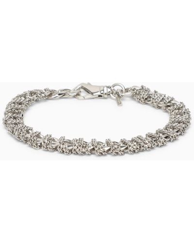 Emanuele Bicocchi Silver 925 Intricate Chain Bracelet - Metallic