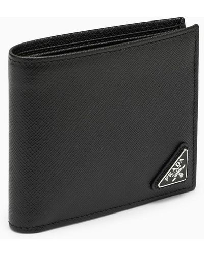 Prada Black Saffiano Horizontal Wallet