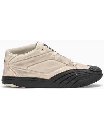 Givenchy Stone Grey Nubuck Low Skate Trainer - Natural