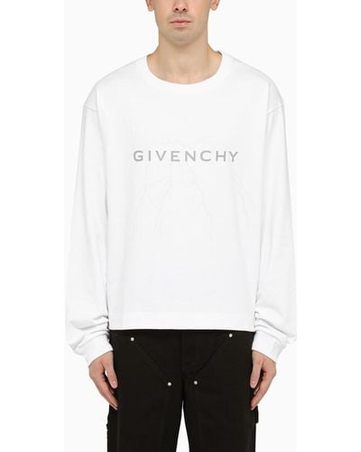 Givenchy Black Logoed Crew-neck Sweatshirt - White
