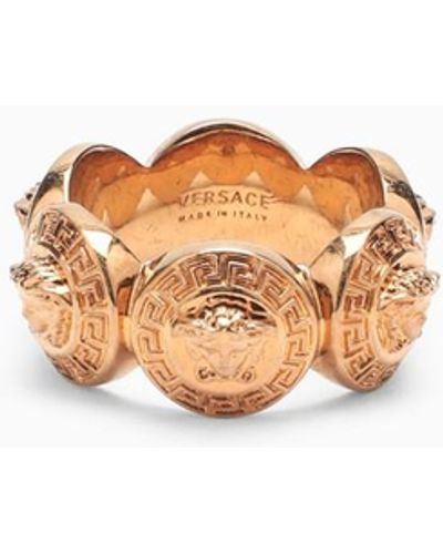 Versace Tribute Medusa Gold Ring - Brown