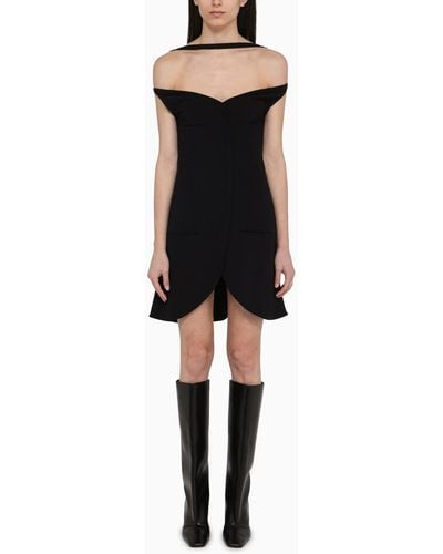 Courreges Ellipse Viscose Bustier Mini Dress - Black