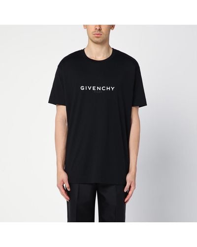 Givenchy Reverse Cotton Oversize T-shirt With Logo - Black