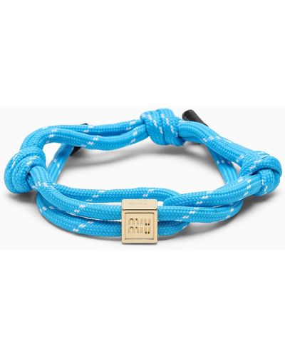Miu Miu Rope Bracelet With Logo - Blue