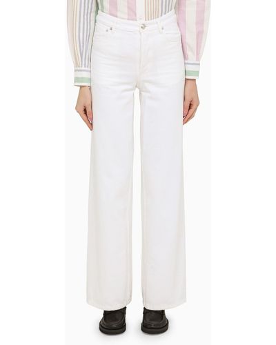 A.P.C. White Cropped Jeans