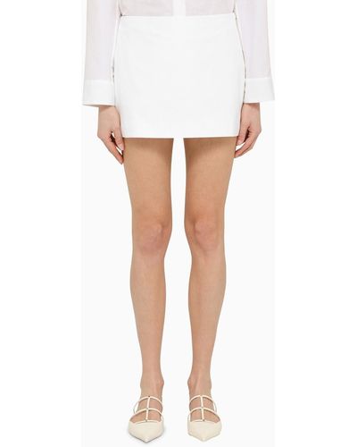 Valentino Cotton Mini Skirt - White