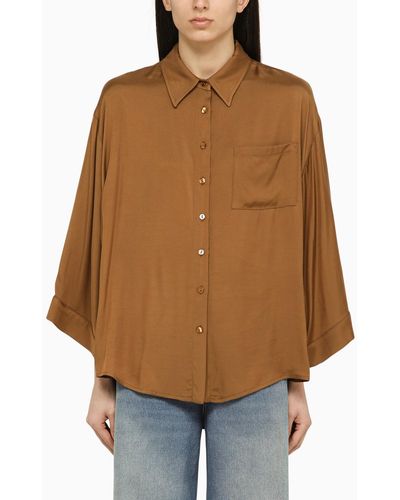 FEDERICA TOSI Viscose Shirt - Brown