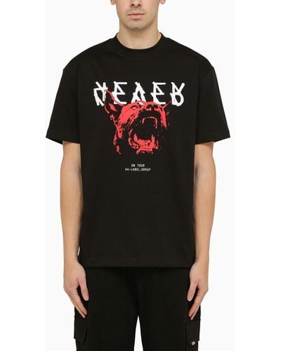 44 Label Group T-shirt girocollo forever print nera - Nero
