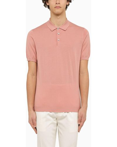 Drumohr Short Sleeved Polo - Pink