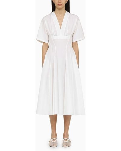 Alaïa Cotton Midi Dress - White