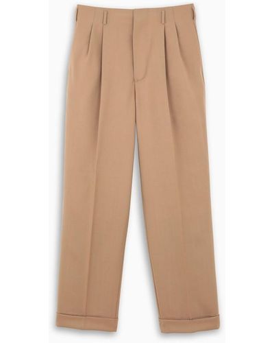 Marni Beige Tailored Trousers - Beige - Natural