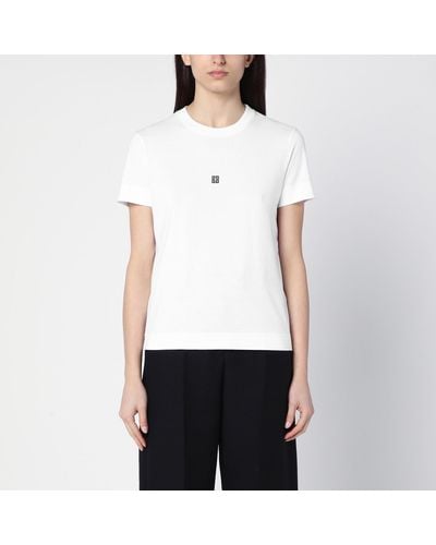 Givenchy Cotton T-shirt With Logo Embroidery - White