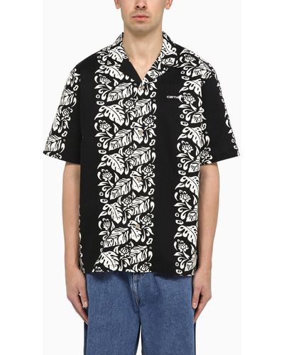 Carhartt S/s Floral Shirt /wax - Black