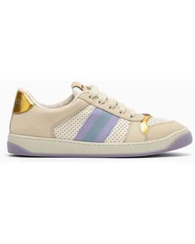 Gucci Sneaker bassa screener beige/viola - Blu