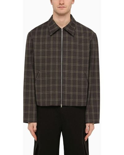 Our Legacy Blend Checked Zipped Jacket - Black