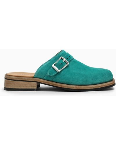 Our Legacy Emerald Suede Sabot - Blue