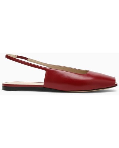 Le Monde Beryl Low Leather Sandal - Red