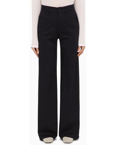 Department 5 Misa Navy Cotton Wide Trousers - Black